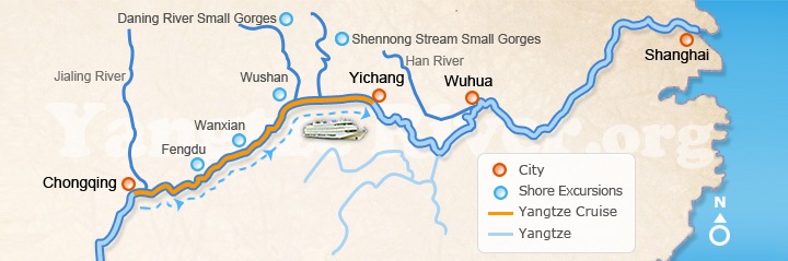 Map of Yangtze Rive