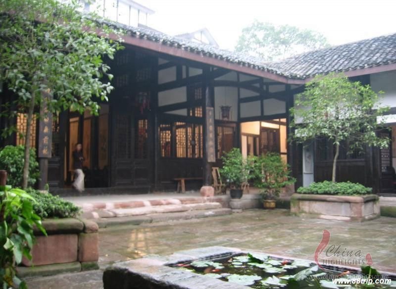 Views of the local living houses in Ciqikou Ancient Town 